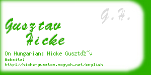 gusztav hicke business card